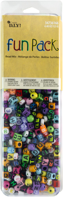 3 Pack - CousinDIY Alphabet Bead Mix-Neon - 34736166 - 191648053999