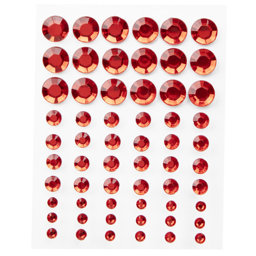 CousinDIY Adhesive Rhinestones 60/Pkg-Red CCRHINES-3072
