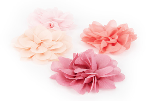 6 Pack - CousinDIY Chiffon Flowers Set 4/Pkg-Pink - 40003386 6 Pack - CousinDIY Chiffon Flowers Set 4/Pkg-Pink - 40003386