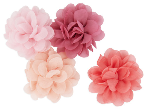 6 Pack - CousinDIY Chiffon Flowers Set 4/Pkg-Pink - 40003386 6 Pack - CousinDIY Chiffon Flowers Set 4/Pkg-Pink - 40003386