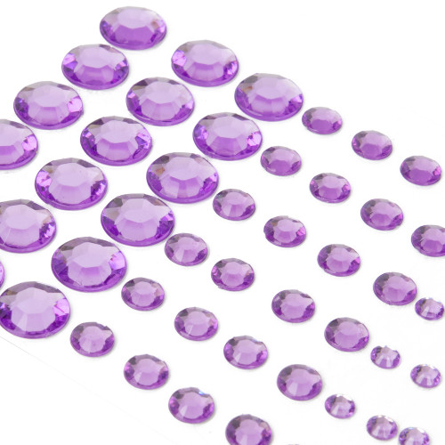 CousinDIY Adhesive Rhinestones 60/Pkg-Purple CCRHINES-3076