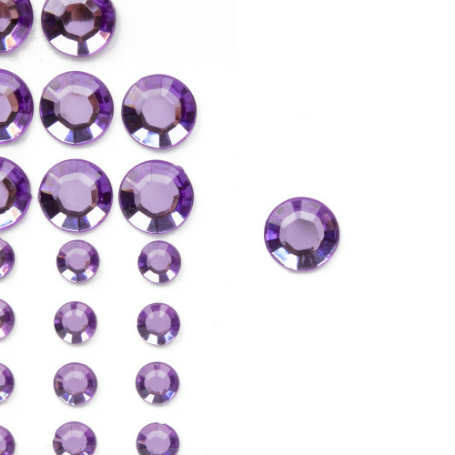CousinDIY Adhesive Rhinestones 60/Pkg-Purple - CCRHINES-3076 CousinDIY Adhesive Rhinestones 60/Pkg-Purple - CCRHINES-3076