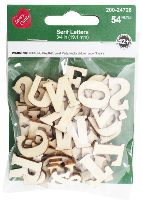 CousinDIY Unfinished Wood Alphabet Blocks .75" 54/Pkg-Serif 20024728 - 754246247285