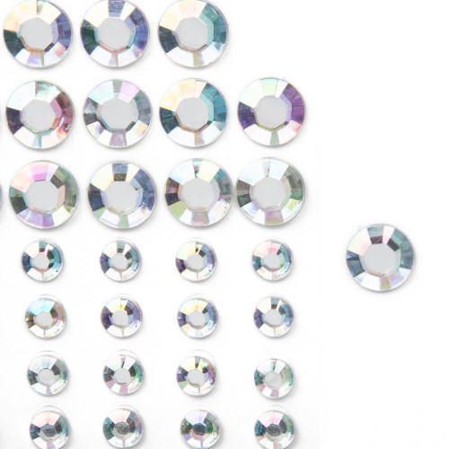 CousinDIY Adhesive Rhinestones 60/Pkg-Crystal Aurora Borealis - CCRHINES-3079
