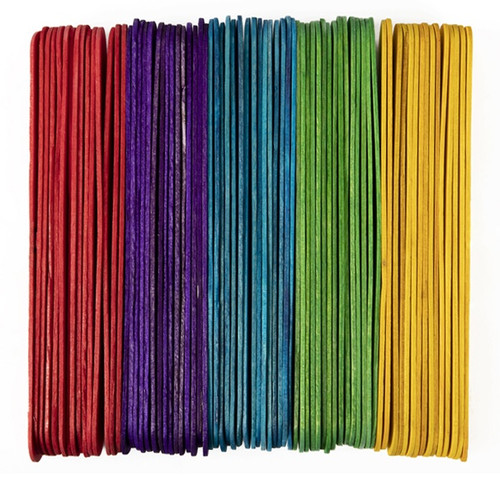 CousinDIY Jumbo Craft Sticks 75/Pkg-Colored 6" - 20326798