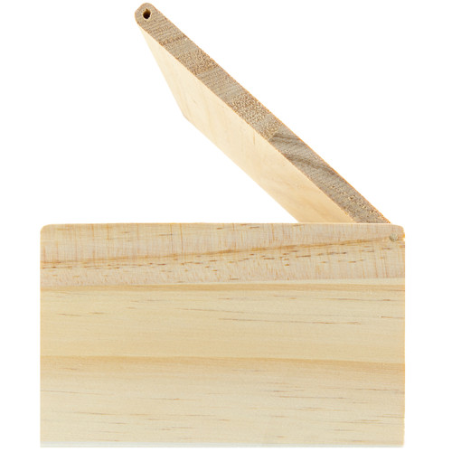 CousinDIY Unfinished Wood Box With Wood Hinge-Large - 20324633 CousinDIY Unfinished Wood Box With Wood Hinge-Large - 20324633