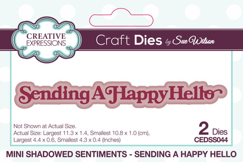 Creative Expressions Craft Dies By Sue Wilson-Sending A Happy Hello 5A0020K7-1G36B - 5055305987452