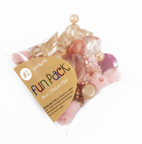 12 Pack - CousinDIY Fun Pack Bead Mix-Peach Mix - 34736191