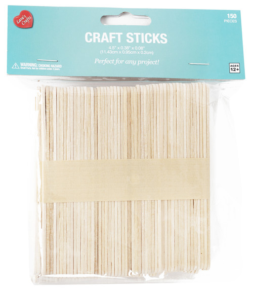 CousinDIY Craft Sticks 150/Pkg-Natural 4.5" 20326796 - 754246267962