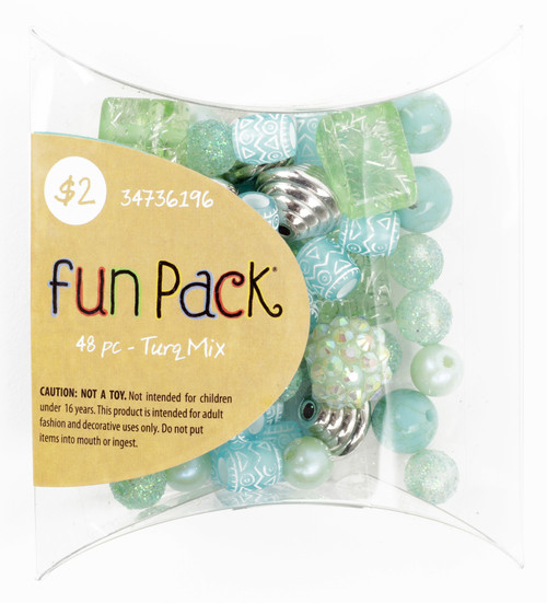 12 Pack CousinDIY Bead Mix-Turquoise Mix 34736196 - 191648054316