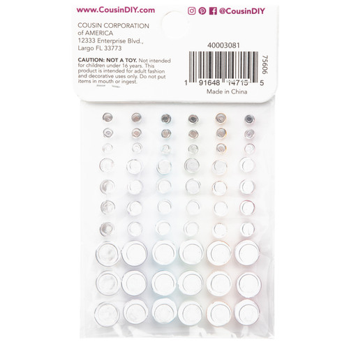 CousinDIY Adhesive Rhinestones 60/Pkg-Rainbow A50026LX-3081