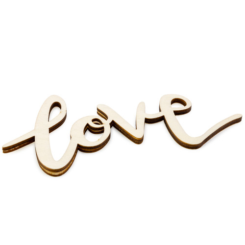 CousinDIY Unfinished Wood Script Phrase-Love 1 - A50026L7-1269