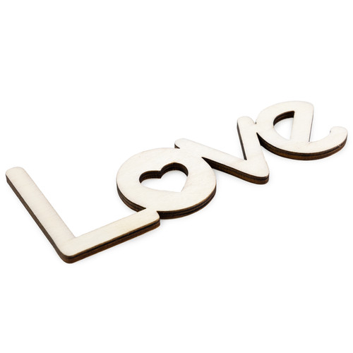 CousinDIY Unfinished Wood Script Phrase-Love 2 - A50026L7-1271