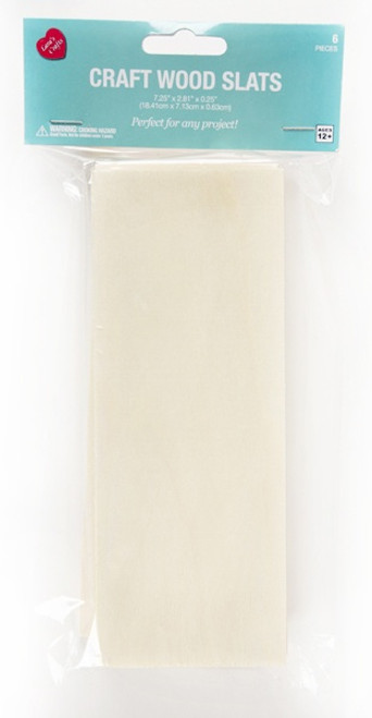 CousinDIY Unfinished Wood Slats 7.25"X2.8125"X.25" 6/Pkg-Natural - 20326806 - 754246268068