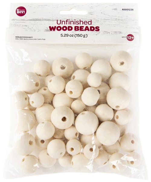 6 Pack - CousinDIY Unfinished Wood Beads-Assorted - 40001236 - 191648105575