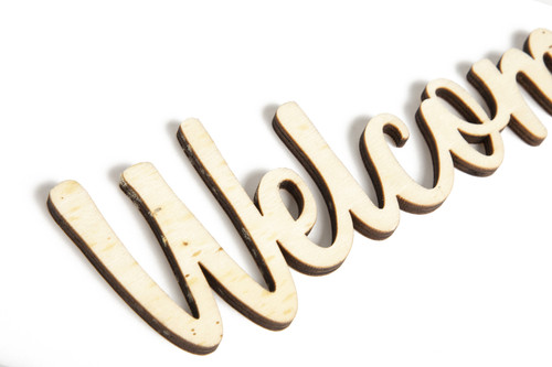CousinDIY Unfinished Wood Script Phrase-Welcome - A50026L7-1369 CousinDIY Unfinished Wood Script Phrase-Welcome - A50026L7-1369