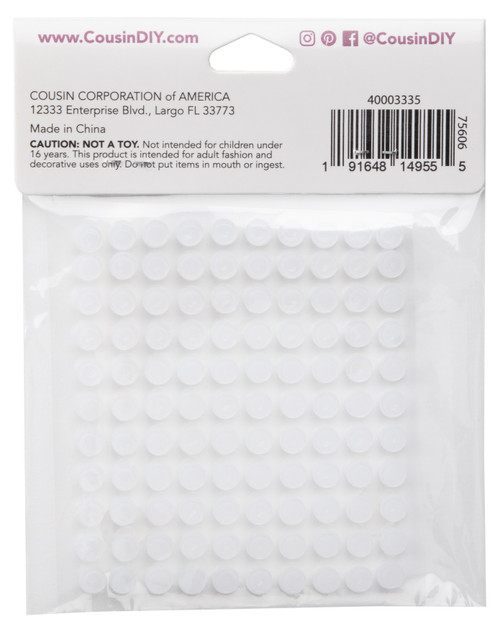 CousinDIY Acrylic Adhesive Gems 6mm-Pearl GEMS6MM-3335