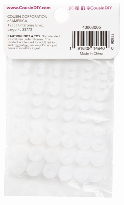 12 Pack CousinDIY Adhesive Pearls 60/Pkg-Pearl White 40003006