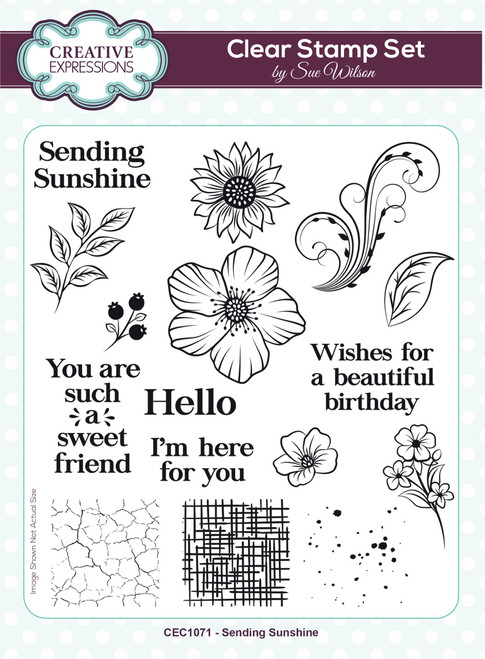 Creative Expressions Clear Stamp Set 6"X8" By Sue Wilson-Sending Sunshine 5A0020JM-1G35M - 5055305987735