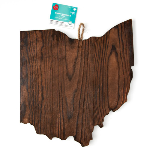 CousinDIY Wood State Shaped Plaque 9"X10"X0.5"-Ohio 20326902 - 754246269027