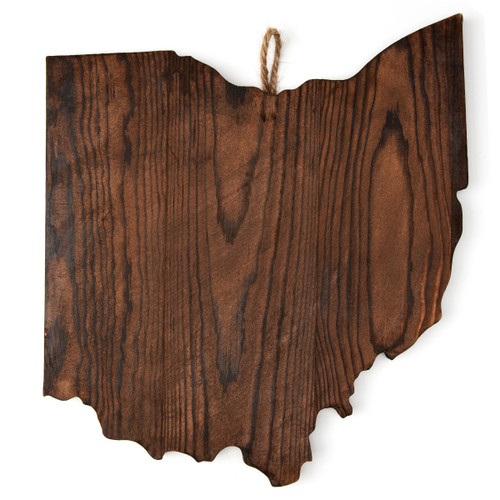 CousinDIY Wood State Shaped Plaque 9"X10"X0.5"-Ohio - 20326902