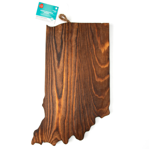 CousinDIY Wood State Shaped Plaque 7.75"X12"X0.5"-Indiana 20326903 -