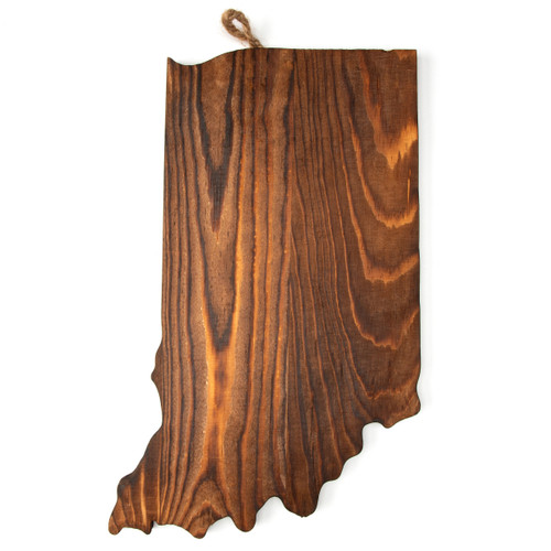 CousinDIY Wood State Shaped Plaque 7.75"X12"X0.5"-Indiana 20326903