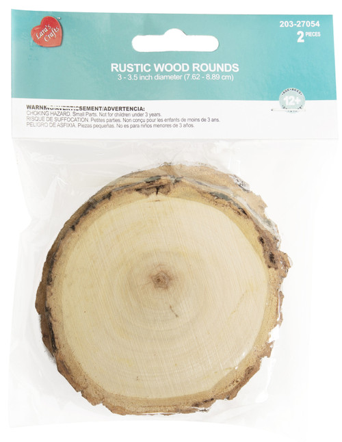 CousinDIY Rustic Wood Rounds 2/Pkg-Natural 3-3.5" 20327054 - 754246270542