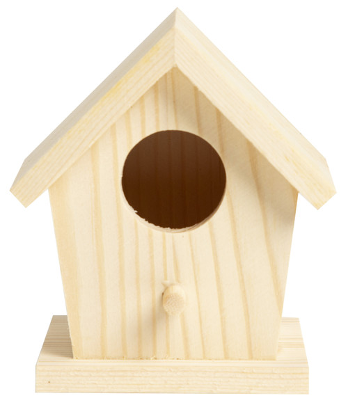 CousinDIY Unfinished Wood Birdhouse-Single Hole 20327442 - 754246275301