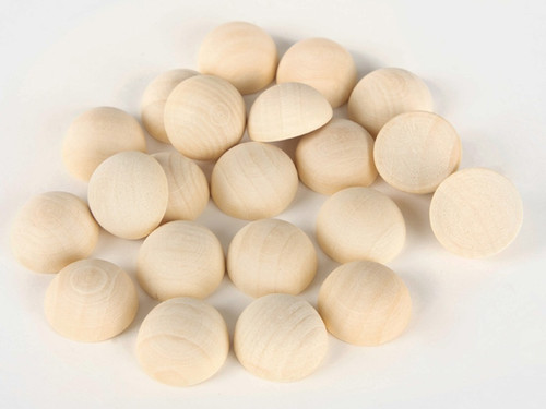 CousinDIY Split Ball Wood Beads 30/Pkg-Natural - 20327503