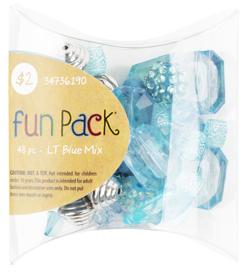 CousinDIY Fun Pack Bead Mix-Light Blue Mix - 34736190 - 191648054255