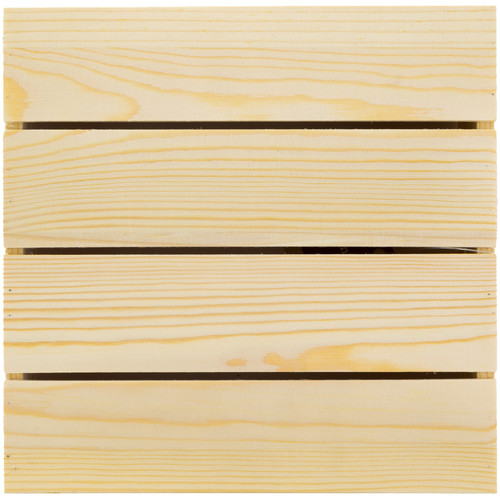 6 Pack - CousinDIY Rustic Slatwood Sign Board 8"X8"-Brown Wood - 20325271 - 754246252715