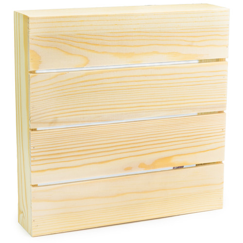 6 Pack - CousinDIY Rustic Slatwood Sign Board 8"X8"-Brown Wood - 20325271