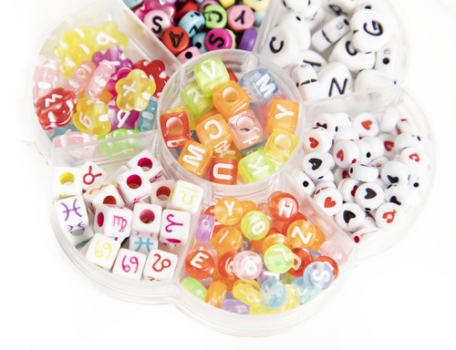 CousinDIY Flower-Shaped Alphabet Bead Mix 245/Pkg-Multicolor - 40001199 CousinDIY Flower-Shaped Alphabet Bead Mix 245/Pkg-Multicolor - 40001199