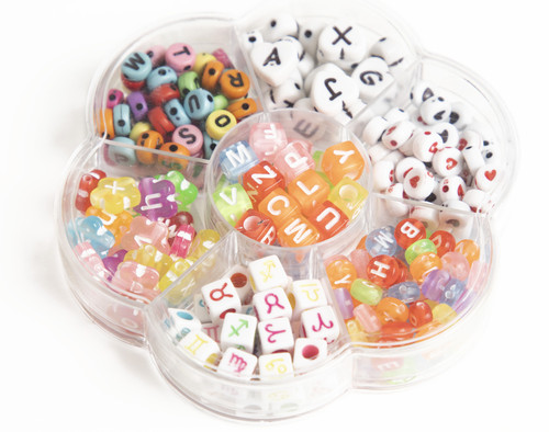 CousinDIY Flower-Shaped Alphabet Bead Mix 245/Pkg-Multicolor - 40001199 CousinDIY Flower-Shaped Alphabet Bead Mix 245/Pkg-Multicolor - 40001199