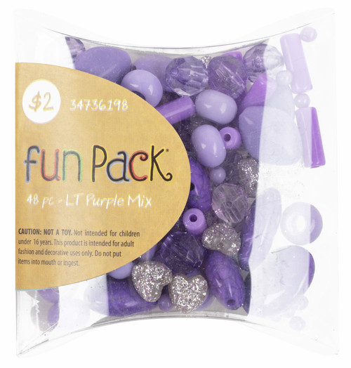 CousinDIY Fun Pack Bead Mix-Light Purple Mix - 34736198 - 191648054330