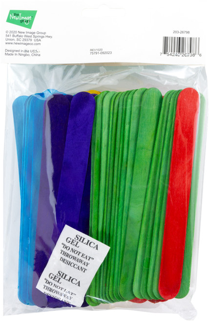 6 Pack - CousinDIY Jumbo Craft Sticks 75/Pkg-Colored 6" - 20326798 6 Pack - CousinDIY Jumbo Craft Sticks 75/Pkg-Colored 6" - 20326798