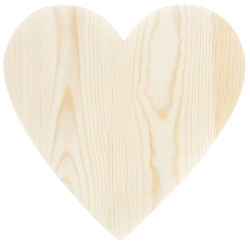 CousinDIY Unfinished Wood Shape-Heart 9" 40001230 - 191648105513