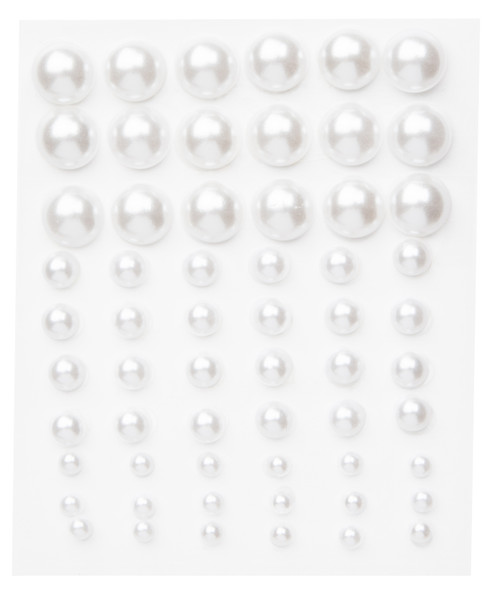 CousinDIY Adhesive Pearls 60/Pkg-Pearl White 40003006