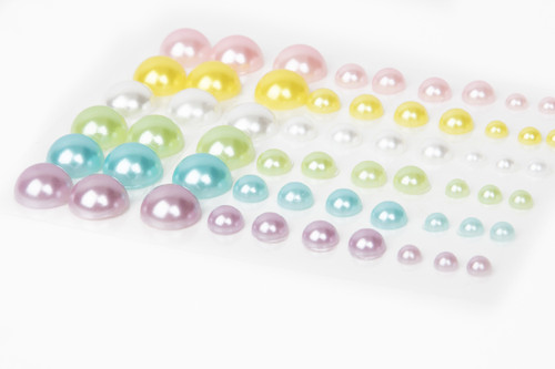 CousinDIY Adhesive Pearls 60/Pkg-Pearl Pastel - 40003007
