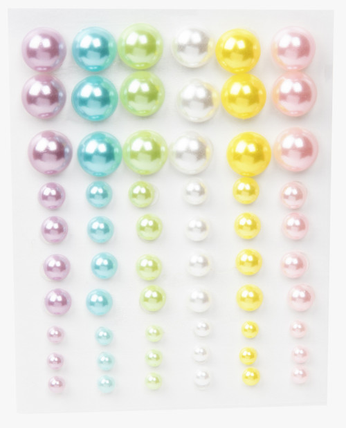 CousinDIY Adhesive Pearls 60/Pkg-Pearl Pastel 40003007