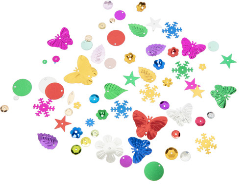 CousinDIY Crystal Sequins 1oz-Floral Shapes - 40003014 CousinDIY Crystal Sequins 1oz-Floral Shapes - 40003014