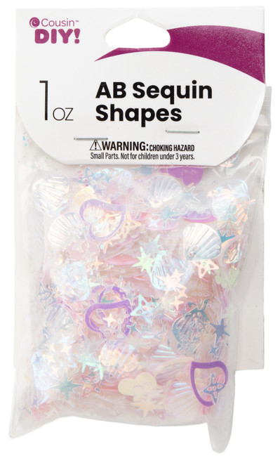 CousinDIY Crystal Sequins 1oz-Assorted Shapes - 40003012 - 191648146462