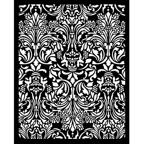 Stamperia Stencil 7.87"X9.84"-Sir Vagabond In Fantasy World Damasque - KSTD158 - 5993110033219