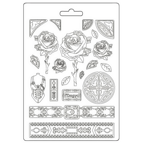Stamperia Soft Maxi Mould A4-Sir Vagabond In Fantasy World Mechanical - 3PTA4575 - 5993110032779