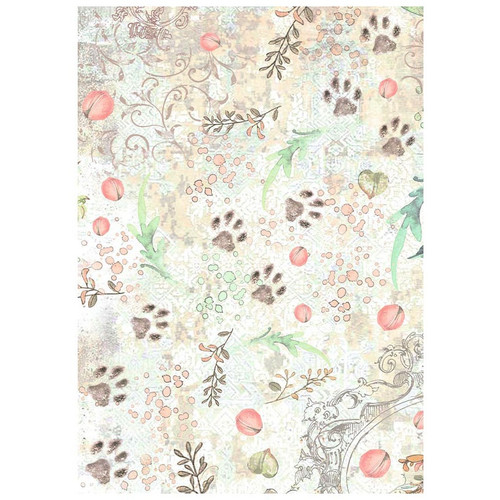 Stamperia Assorted Rice Paper Backgrounds A6 8/Pkg-Orchids And Cats - FSAK6017 Stamperia Assorted Rice Paper Backgrounds A6 8/Pkg-Orchids And Cats - FSAK6017