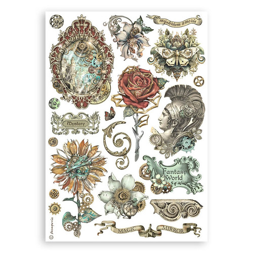 Stamperia A5 Washi pad 8/Pkg-Sir Vagabond In Fantasy World - SBW03 Stamperia A5 Washi pad 8/Pkg-Sir Vagabond In Fantasy World - SBW03