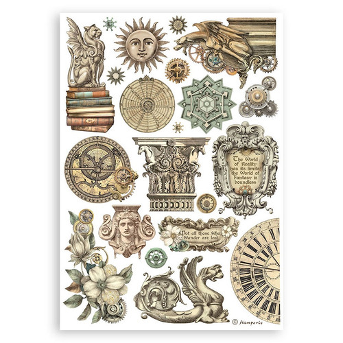 Stamperia A5 Washi pad 8/Pkg-Sir Vagabond In Fantasy World - SBW03 Stamperia A5 Washi pad 8/Pkg-Sir Vagabond In Fantasy World - SBW03