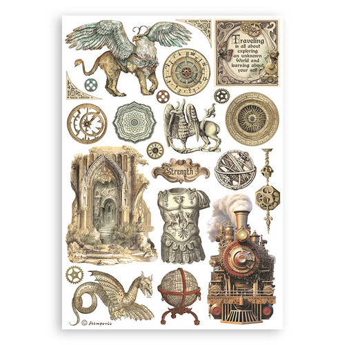 Stamperia A5 Washi pad 8/Pkg-Sir Vagabond In Fantasy World - SBW03 Stamperia A5 Washi pad 8/Pkg-Sir Vagabond In Fantasy World - SBW03