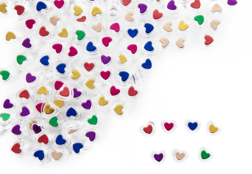 CousinDIY Bead Mix 280/Pkg-Heart Rainbows - 40003139 CousinDIY Bead Mix 280/Pkg-Heart Rainbows - 40003139